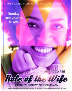 role of wife JUNE 2016 COUPLES SUNDAY SCHOOL class 11x14